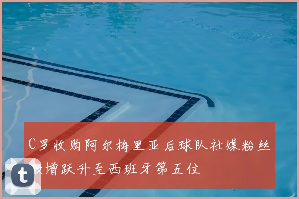 C罗收购阿尔梅里亚后球队社媒粉丝激增跃升至西班牙第五位
